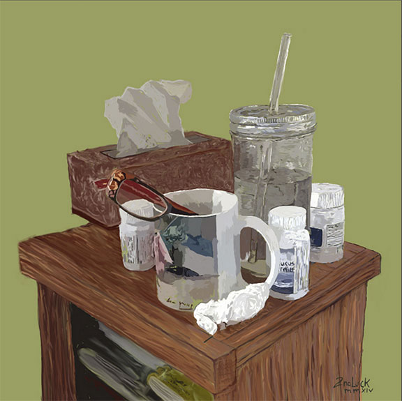 sick bed painting